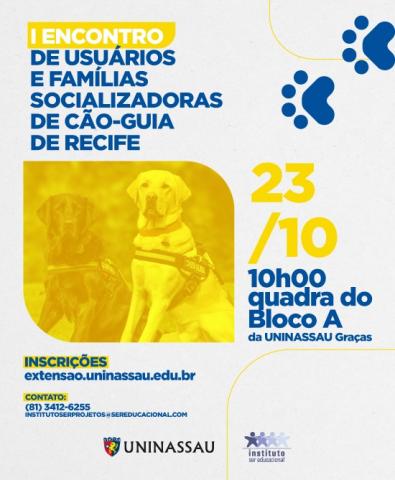 Projeto inédito na cidade torna Recife polo de socialização de cão-guia